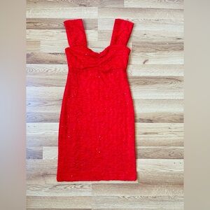 Elegant Red Sleeveless Dress